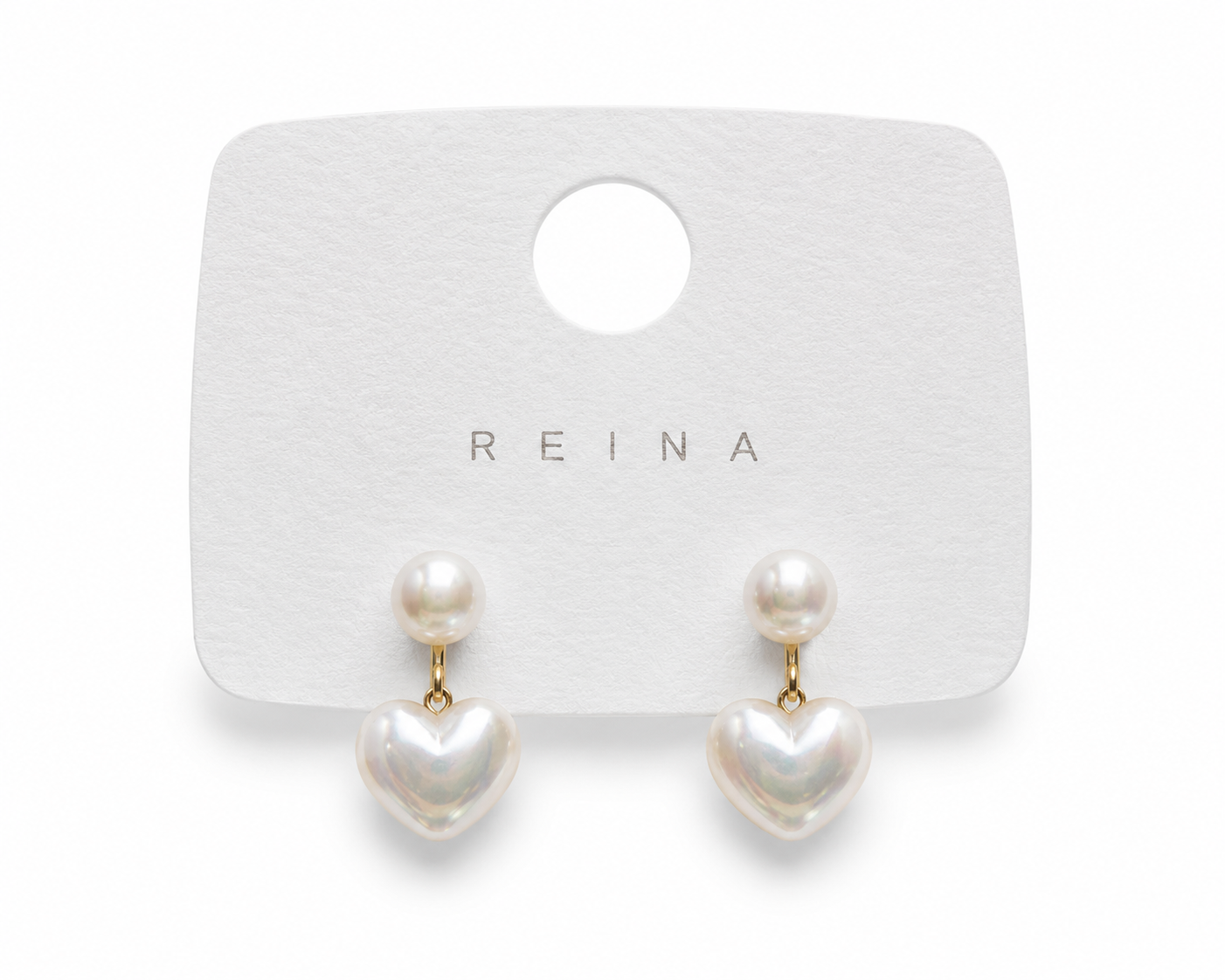 Elegant Pearl Heart Drop Earrings for Women