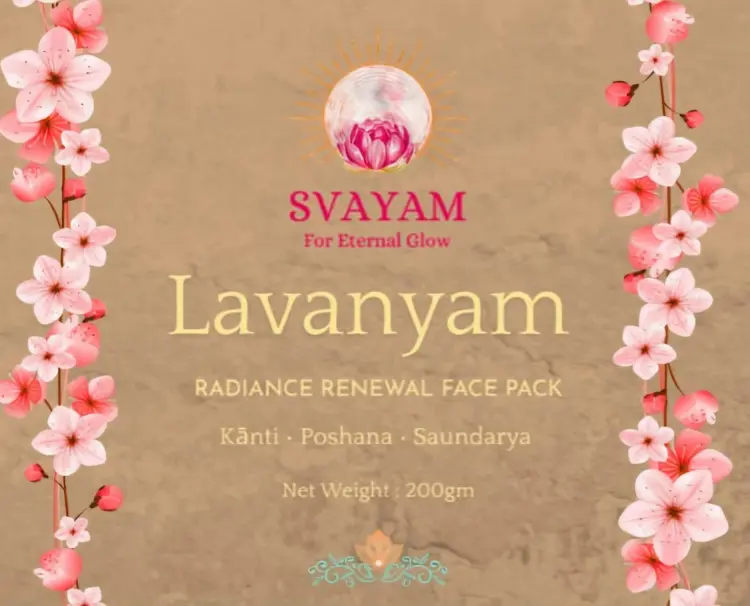 SVAYAM Lavanyam Radiance Renewal Face Pack | Herbal Skin Brightening & Nourishing Face Mask | 200g