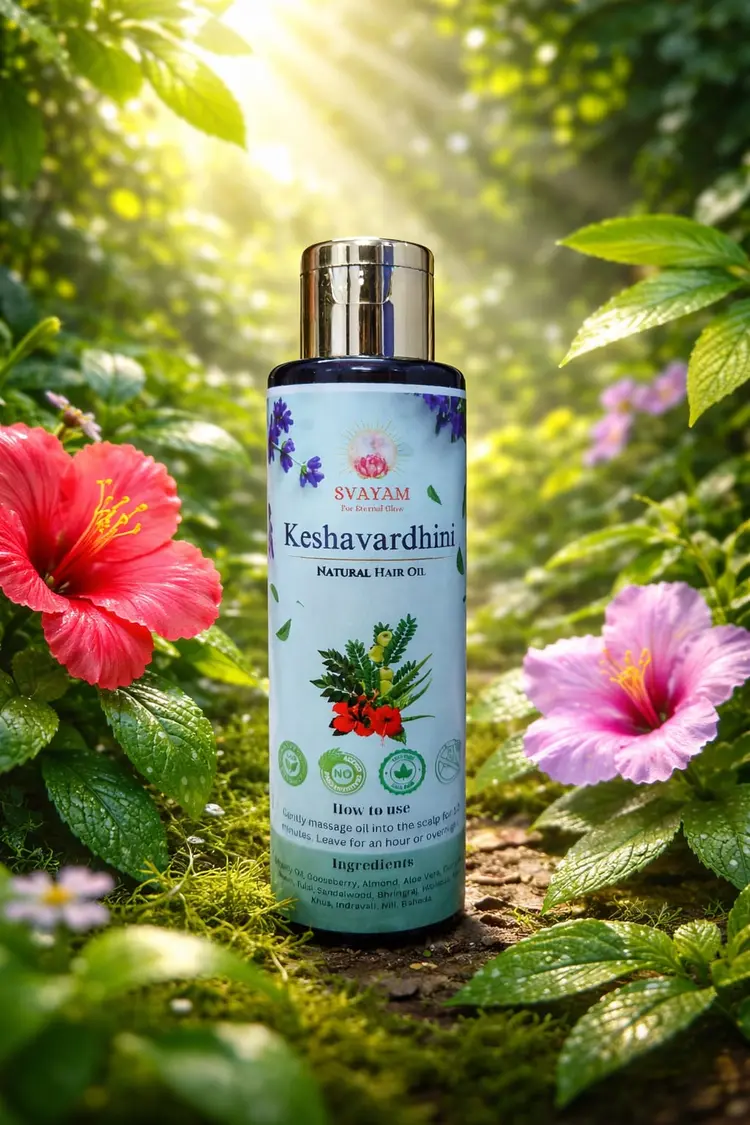 SVAYAM Keshavardhini Natural Hair Oil | Ayurvedic Herbal Hair Growth & Nourishment Oil