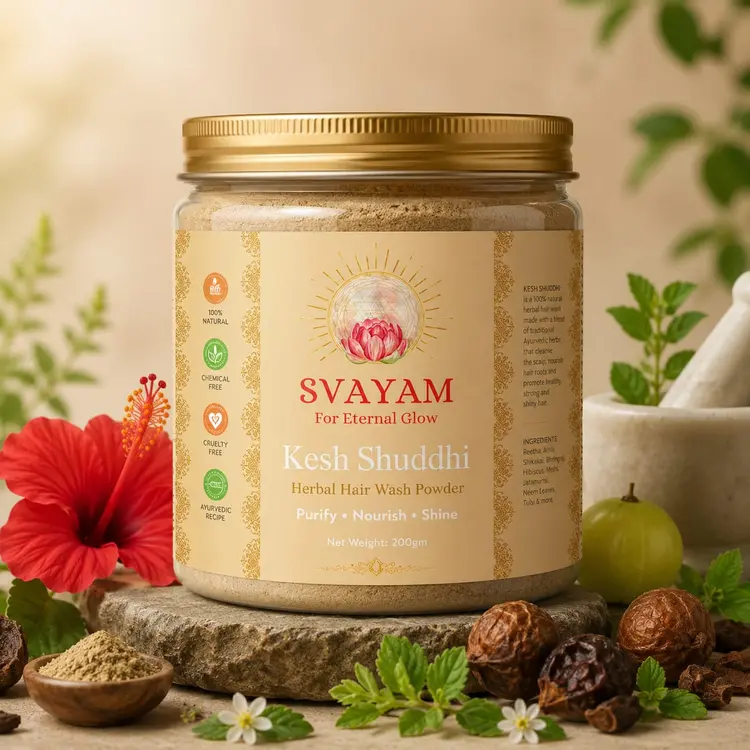 SVAYAM Kesh Shuddhi Herbal Hair Wash Powder | Ayurvedic Natural Hair Cleanser