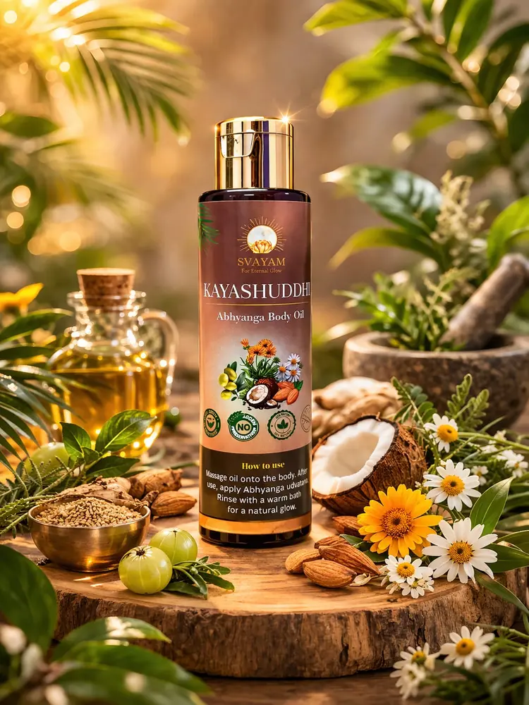 SVAYAM Kayashuddhi Abhyanga Body Oil | Ayurvedic Herbal Body Massage Oil