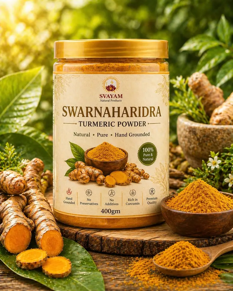 SVAYAM Swarnaharidra | Premium Selam Turmeric Powder | Stone-Ground Natural Haldi