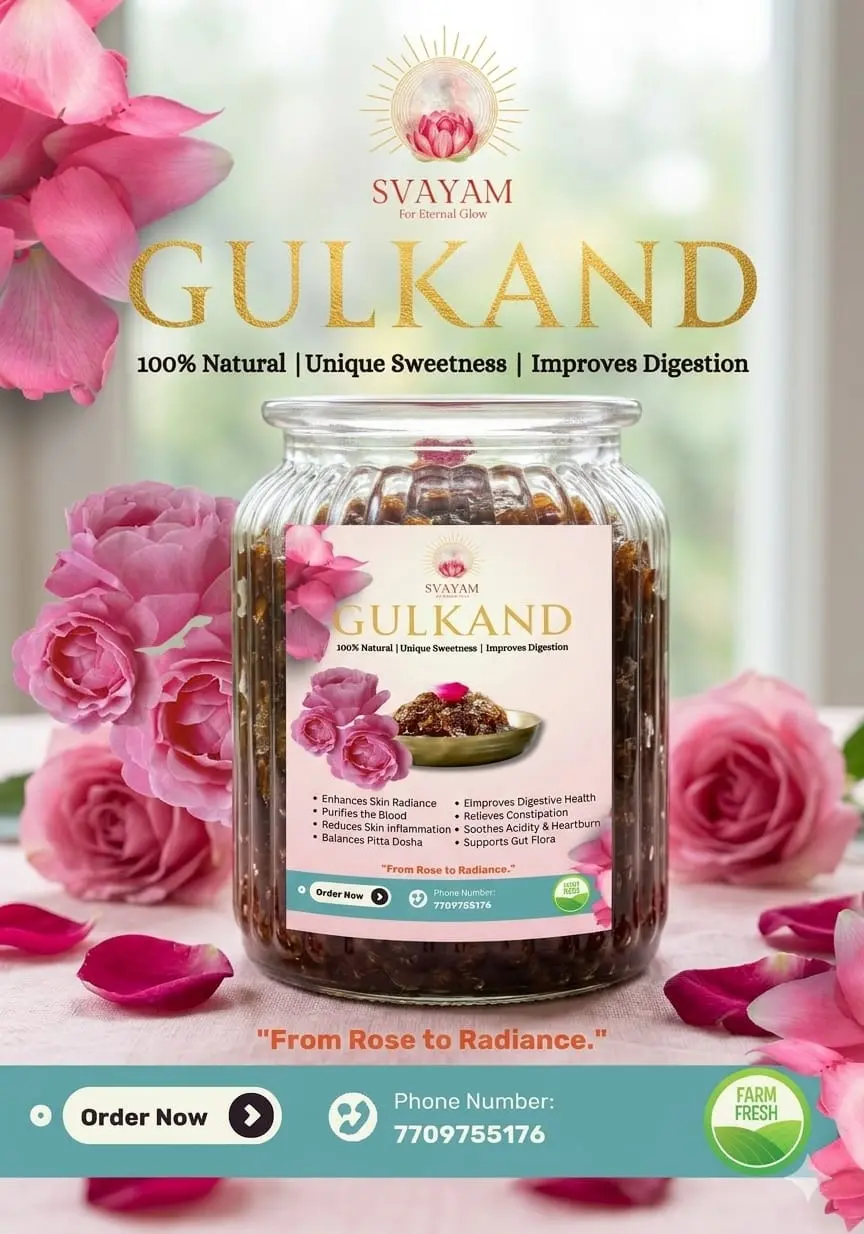SVAYAM Authentic Gulkand | Traditional Rose Petal Preserve | 500g